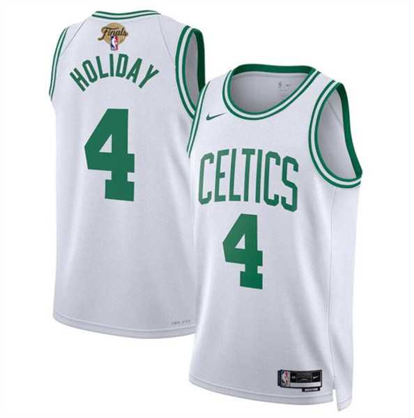 Mens Boston Celtics #4 Jrue Holiday White 2024 Finals Association Edition Stitched Basketball Jersey Dzhi